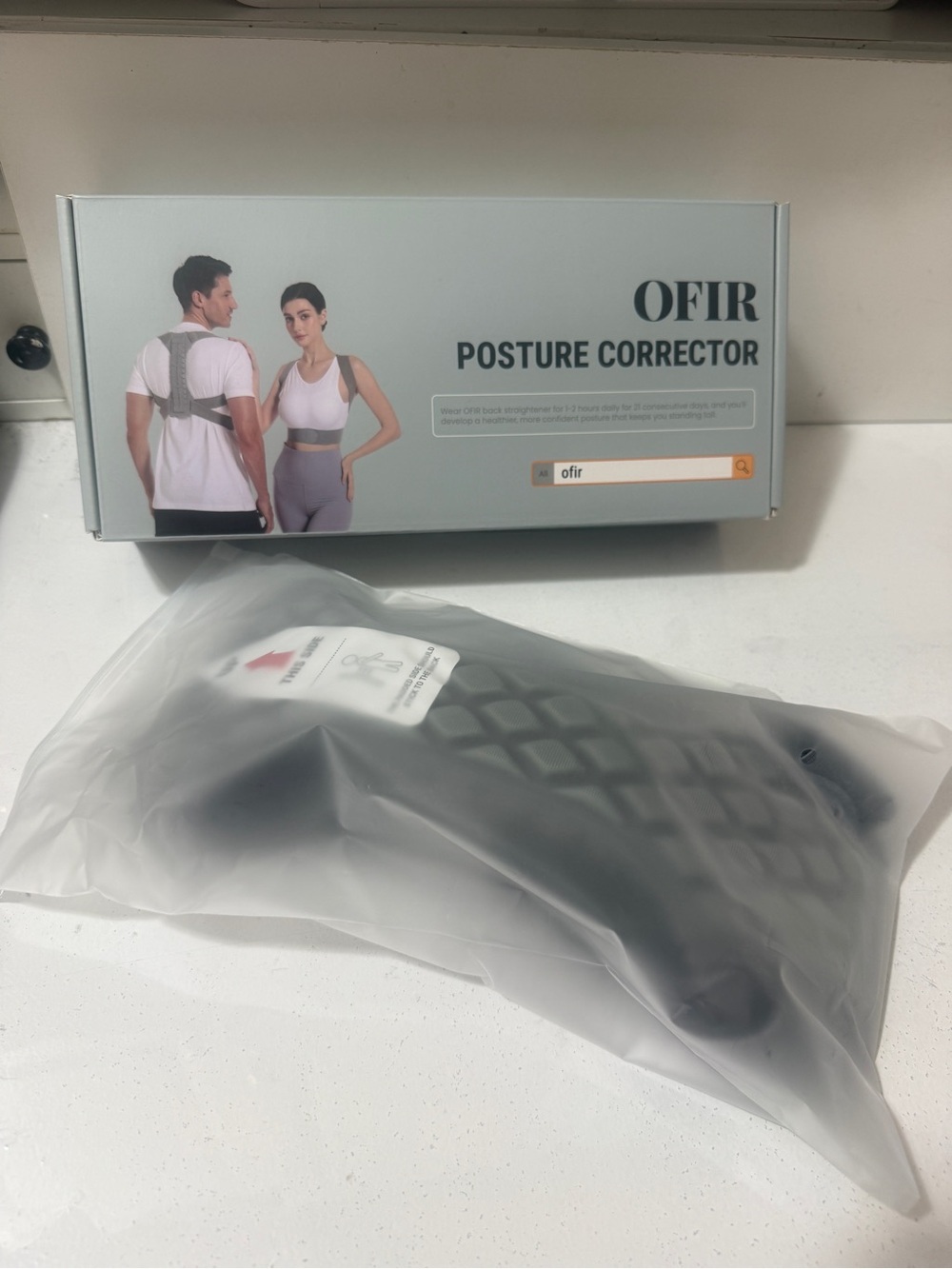 Fabric and elastic posture corrector, OFIR Upper Back Brace new in the box